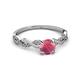 3 - Mayra Desire Rhodolite Garnet and Diamond Engagement Ring 