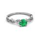 3 - Mayra Desire Emerald and Diamond Engagement Ring 