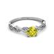 3 - Mayra Desire Yellow and White Diamond Engagement Ring 