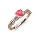 4 - Milena Desire Pink Tourmaline and Diamond Engagement Ring 