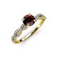 4 - Milena Desire Red Garnet and Diamond Engagement Ring 