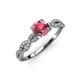 4 - Milena Desire Rhodolite Garnet and Diamond Engagement Ring 