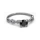 3 - Milena Desire Black and White Diamond Engagement Ring 