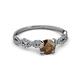 3 - Milena Desire Smoky Quartz and Diamond Engagement Ring 
