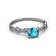 3 - Milena Desire London Blue Topaz and Diamond Engagement Ring 