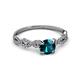 3 - Milena Desire Blue and White Diamond Engagement Ring 