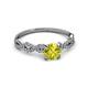 3 - Milena Desire Yellow and White Diamond Engagement Ring 