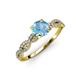4 - Milena Desire Blue Topaz and Diamond Engagement Ring 