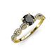 4 - Milena Desire Black and White Diamond Engagement Ring 