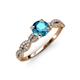 4 - Milena Desire London Blue Topaz and Diamond Engagement Ring 