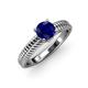 4 - Kelis Desire Blue Sapphire and Diamond Engagement Ring 