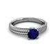 3 - Kelis Desire Blue Sapphire and Diamond Engagement Ring 