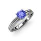 4 - Kelis Desire Tanzanite and Diamond Engagement Ring 
