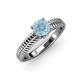4 - Kelis Desire Aquamarine and Diamond Engagement Ring 