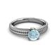 3 - Kelis Desire Aquamarine and Diamond Engagement Ring 