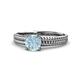 1 - Kelis Desire Aquamarine and Diamond Engagement Ring 