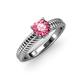 4 - Kelis Desire Pink Tourmaline and Diamond Engagement Ring 