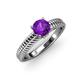 4 - Kelis Desire Amethyst and Diamond Engagement Ring 
