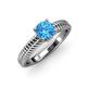 4 - Kelis Desire Blue Topaz and Diamond Engagement Ring 