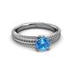 3 - Kelis Desire Blue Topaz and Diamond Engagement Ring 