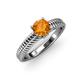4 - Kelis Desire Citrine and Diamond Engagement Ring 