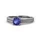 1 - Kelis Desire Iolite and Diamond Engagement Ring 