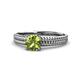 1 - Kelis Desire Peridot and Diamond Engagement Ring 