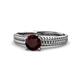 1 - Kelis Desire Red Garnet and Diamond Engagement Ring 