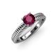 4 - Kelis Desire Rhodolite Garnet and Diamond Engagement Ring 