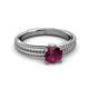 3 - Kelis Desire Rhodolite Garnet and Diamond Engagement Ring 