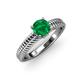 4 - Kelis Desire Emerald and Diamond Engagement Ring 