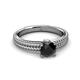 3 - Kelis Desire Black and White Diamond Engagement Ring 