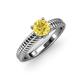 4 - Kelis Desire Yellow Sapphire and Diamond Engagement Ring 