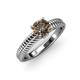 4 - Kelis Desire Smoky Quartz and Diamond Engagement Ring 