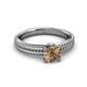 3 - Kelis Desire Smoky Quartz and Diamond Engagement Ring 