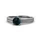 1 - Kelis Desire London Blue Topaz and Diamond Engagement Ring 