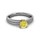 3 - Kelis Desire Yellow and White Diamond Engagement Ring 