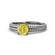 1 - Kelis Desire Yellow and White Diamond Engagement Ring 
