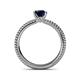 5 - Kelis Desire Blue Sapphire and Diamond Engagement Ring 