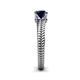 6 - Kelis Desire Blue Sapphire and Diamond Engagement Ring 