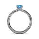 5 - Kelis Desire Blue Topaz and Diamond Engagement Ring 