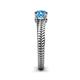 6 - Kelis Desire Blue Topaz and Diamond Engagement Ring 