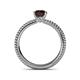 5 - Kelis Desire Red Garnet and Diamond Engagement Ring 