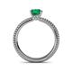 5 - Kelis Desire Emerald and Diamond Engagement Ring 