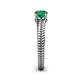 6 - Kelis Desire Emerald and Diamond Engagement Ring 