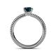 5 - Kelis Desire London Blue Topaz and Diamond Engagement Ring 