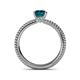 5 - Kelis Desire Blue and White Diamond Engagement Ring 