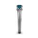 6 - Kelis Desire Blue and White Diamond Engagement Ring 