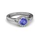 3 - Lyneth Desire Tanzanite and Diamond Halo Engagement Ring 
