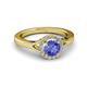 3 - Lyneth Desire Tanzanite and Diamond Halo Engagement Ring 